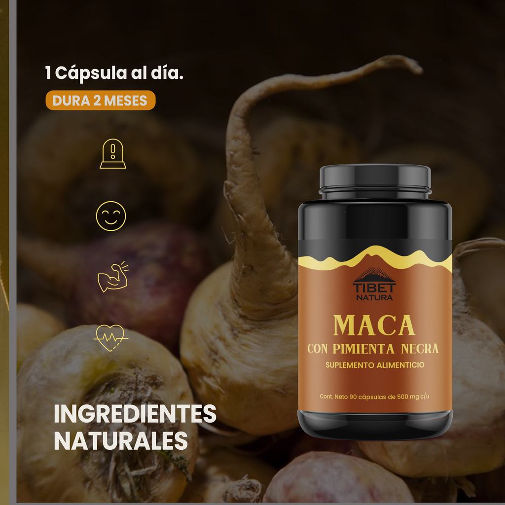 Maca Amarilla Con Pimienta Negra